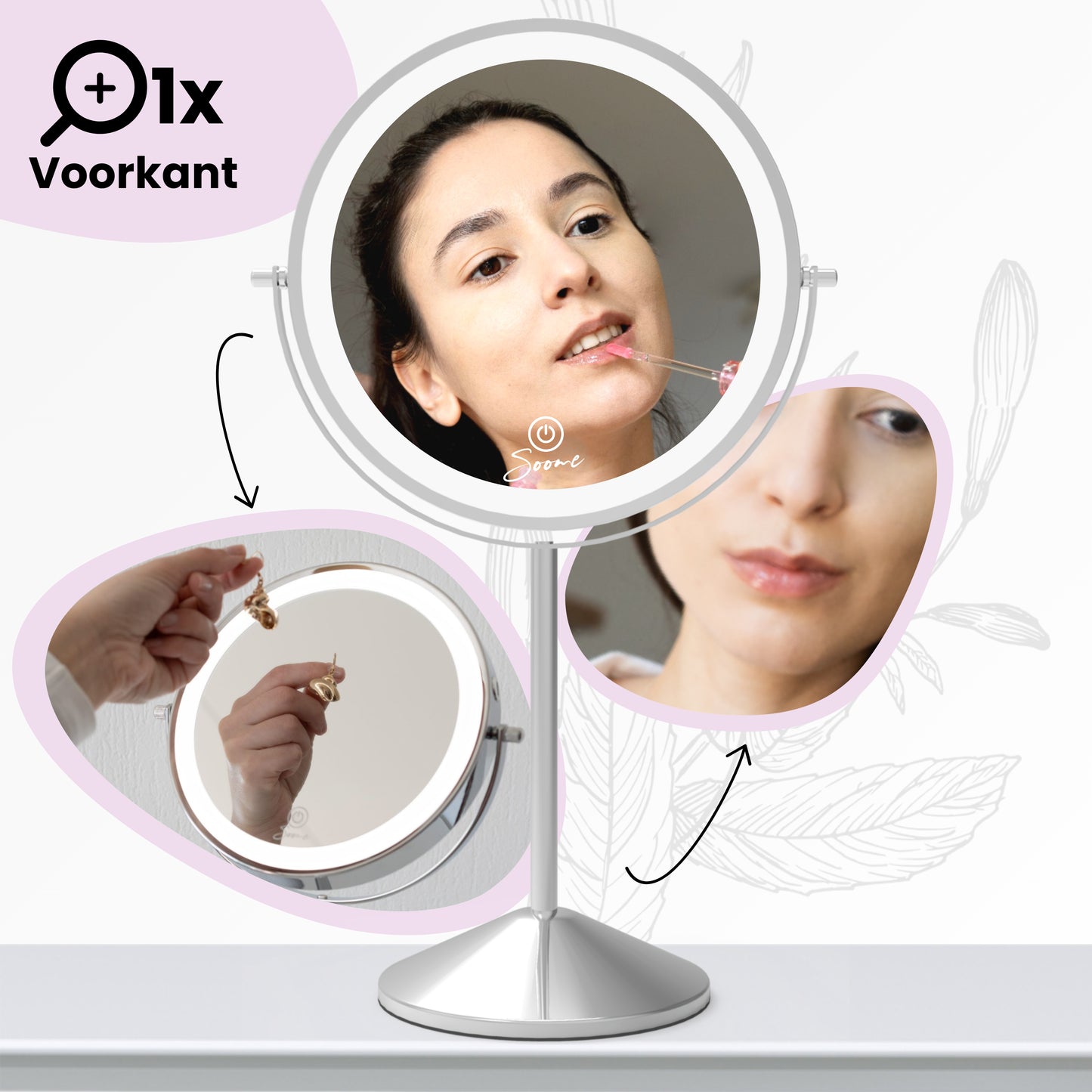 Soome - Valo makeup LED mirror - 5x magnification