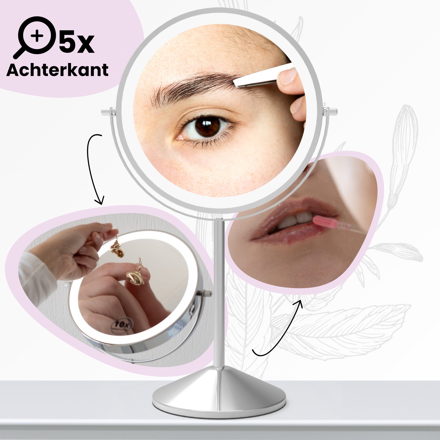 Soome - Valo makeup LED mirror - 5x magnification